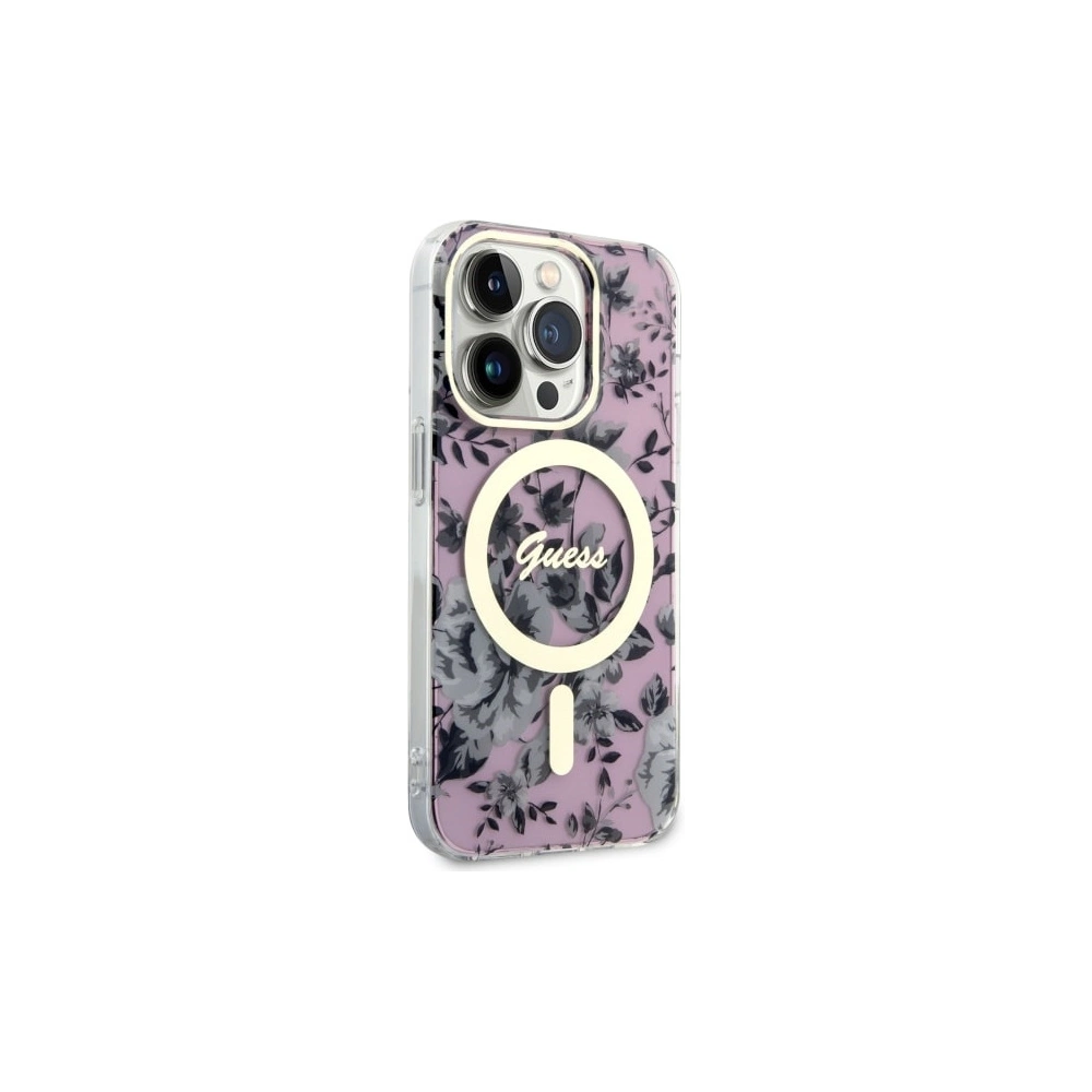 Hurtownia GSM - Etui Guess GUHMP14XHCFWSP Apple iPhone 14 Pro Max rosa/pink Hardcase Flower MagSafe - GUE2531 - {ean13} - Hurt