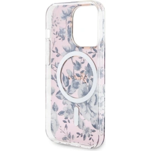 Guess GUHMP14XHCFWSP Apple iPhone 14 Pro Max pink hardcase Flower MagSafe