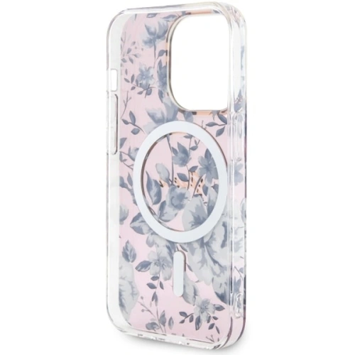 Etui Guess GUHMP14XHCFWSP Apple iPhone 14 Pro Max różowy/pink hardcase Flower MagSafe