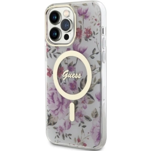 Hurtownia GSM - Etui Guess GUHMP14XHCFWST Apple iPhone 14 Pro Max transparentes Hardcase Flower MagSafe - GUE2532 - {ean13} - Hurt