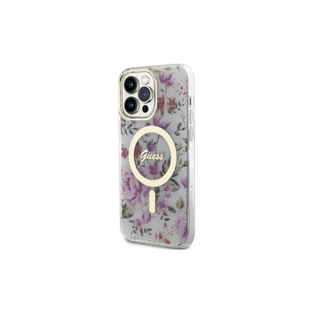 Hurtownia GSM - Etui Guess GUHMP14XHCFWST Apple iPhone 14 Pro Max transparentes Hardcase Flower MagSafe - GUE2532 - {ean13} - Hurt