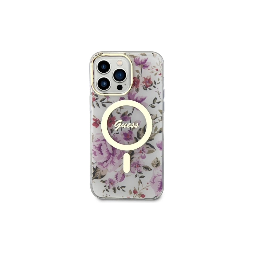 Hurtownia GSM - Etui Guess GUHMP14XHCFWST Apple iPhone 14 Pro Max transparentes Hardcase Flower MagSafe - GUE2532 - {ean13} - Hurt