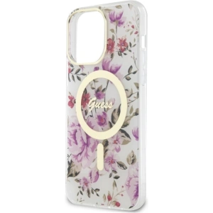 Guess GUHMP14XHCFWST Apple iPhone 14 Pro Max transparent hardcase Flower MagSafe