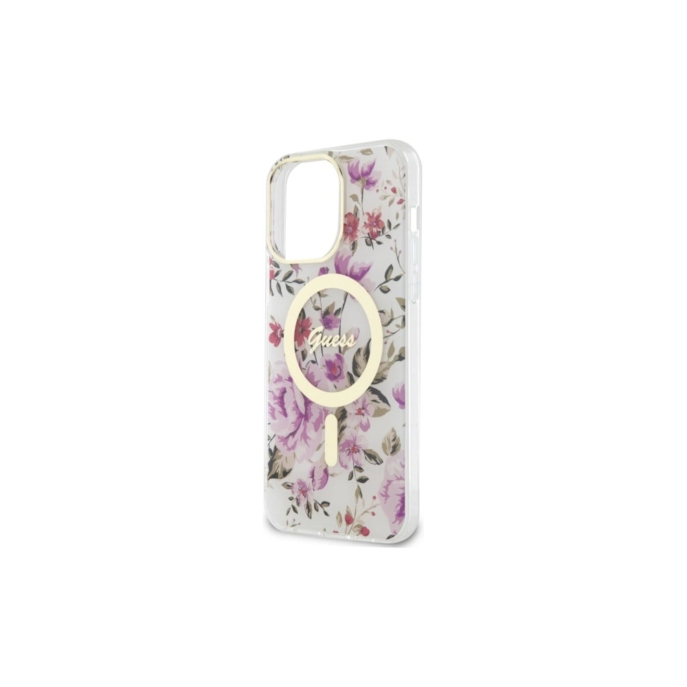 Wholesale Guess GUHMP14XHCFWST Apple iPhone 14 Pro Max transparent hardcase Flower MagSafe - GUE2532 - {ean13} - Hurt
