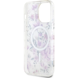 Guess GUHMP14XHCFWST Apple iPhone 14 Pro Max transparent hardcase Flower MagSafe