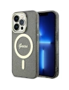 Etui Guess GUHMP14XHCMCGK Apple iPhone 14 Pro Max fekete/black hardcase Glitter Gold MagSafe
