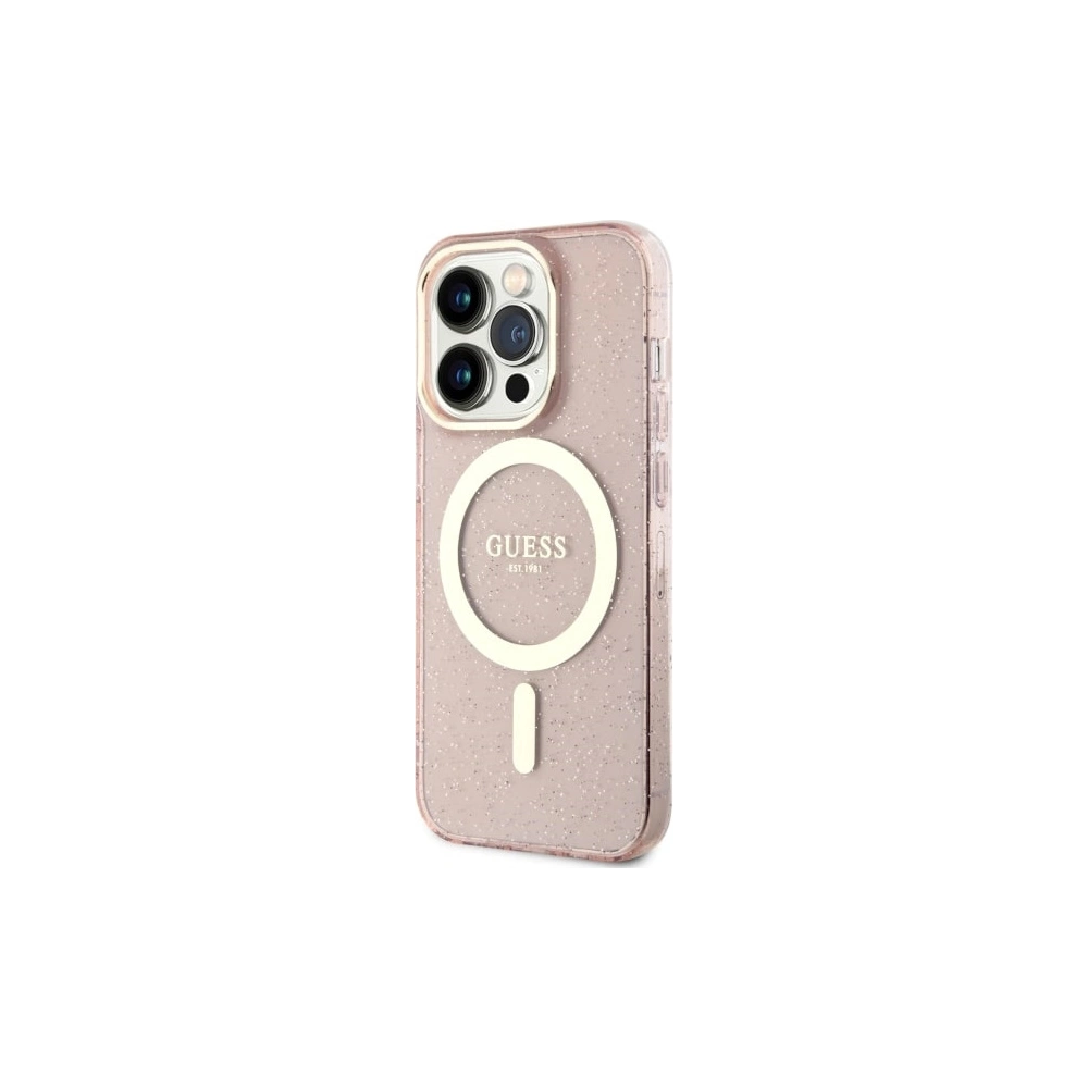 Hurtownia GSM - Etui Guess GUHMP14XHCMCGP Apple iPhone 14 Pro Max rózsaszín/pink hardcase Glitter Gold MagSafe - GUE2534 - {ean13} - Hurt