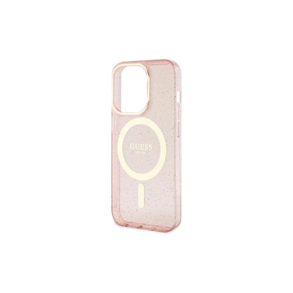 Hurtownia GSM - Etui Guess GUHMP14XHCMCGP Apple iPhone 14 Pro Max różowy/pink hardcase Glitter Gold MagSafe - GUE2534 - {ean13} - Hurt