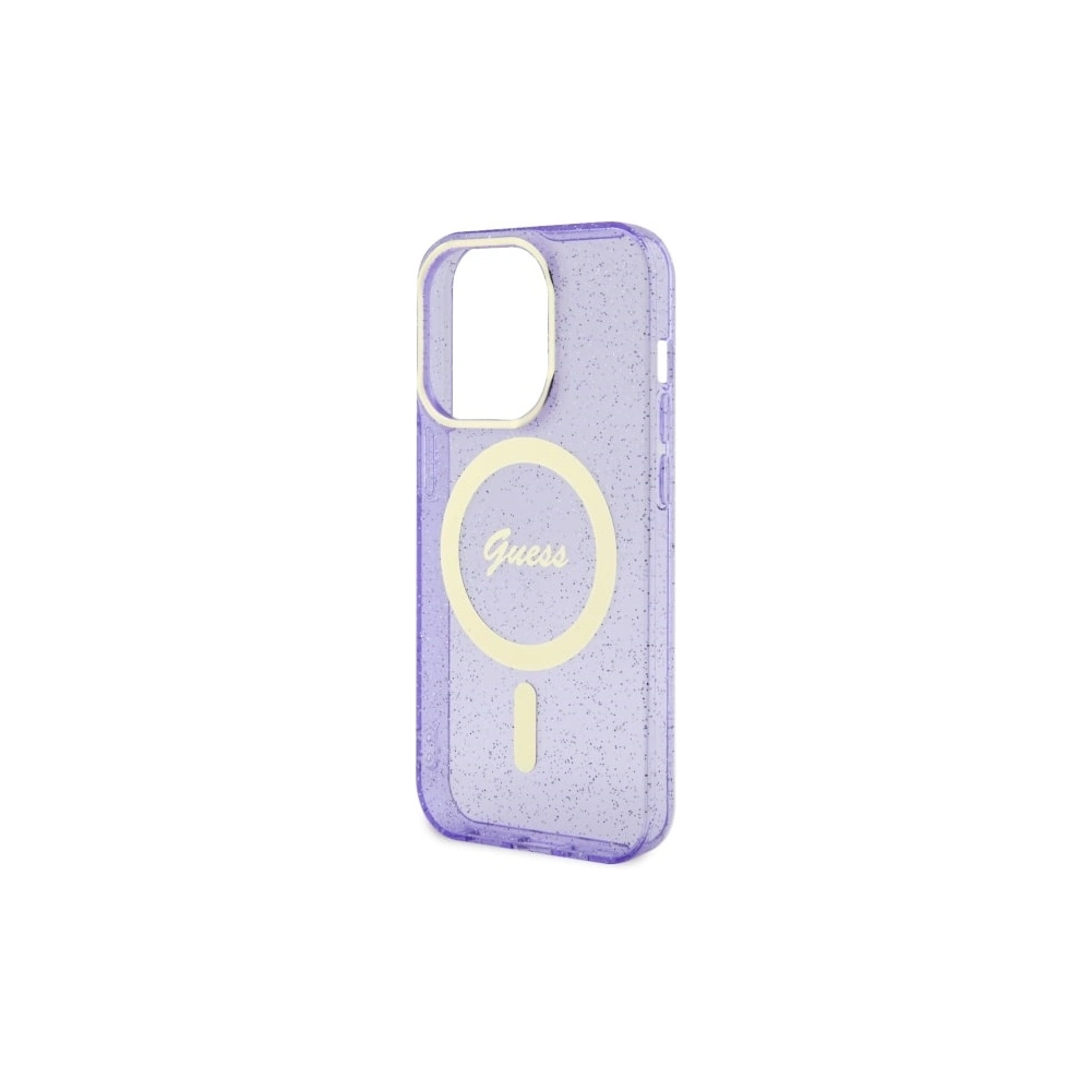 Hurtownia GSM - Etui Guess GUHMP14XHCMCGU Apple iPhone 14 Pro Max lila/purple Hardcase Glitter Gold MagSafe - GUE2535 - {ean13} - Hurt