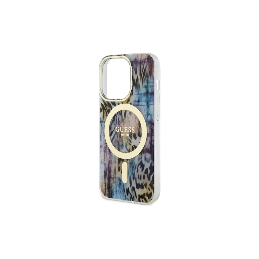 Hurtownia GSM - Etui Guess GUHMP14XHLEOPWB Apple iPhone 14 Pro Max blau/hardcase Leopard MagSafe - GUE2537 - {ean13} - Hurt