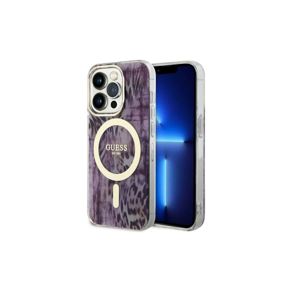 Hurtownia GSM - Etui Guess GUHMP14XHLEOPWP Apple iPhone 14 Pro Max rosa/pink Hardcase Leopard MagSafe - GUE2538 - {ean13} - Hurt