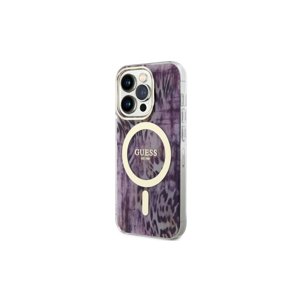 Hurtownia GSM - Etui Guess GUHMP14XHLEOPWP Apple iPhone 14 Pro Max rosa/pink Hardcase Leopard MagSafe - GUE2538 - {ean13} - Hurt