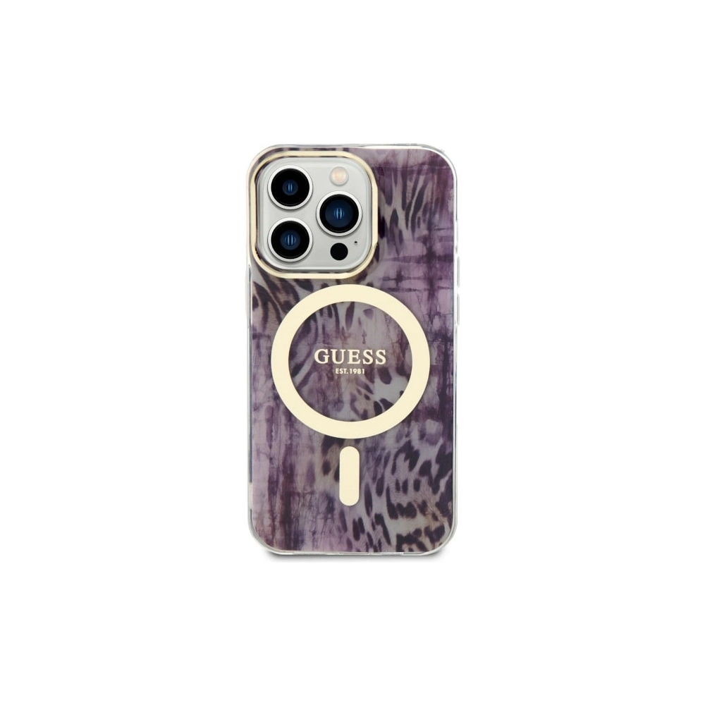 Hurtownia GSM - Etui Guess GUHMP14XHLEOPWP Apple iPhone 14 Pro Max rosa/pink Hardcase Leopard MagSafe - GUE2538 - {ean13} - Hurt