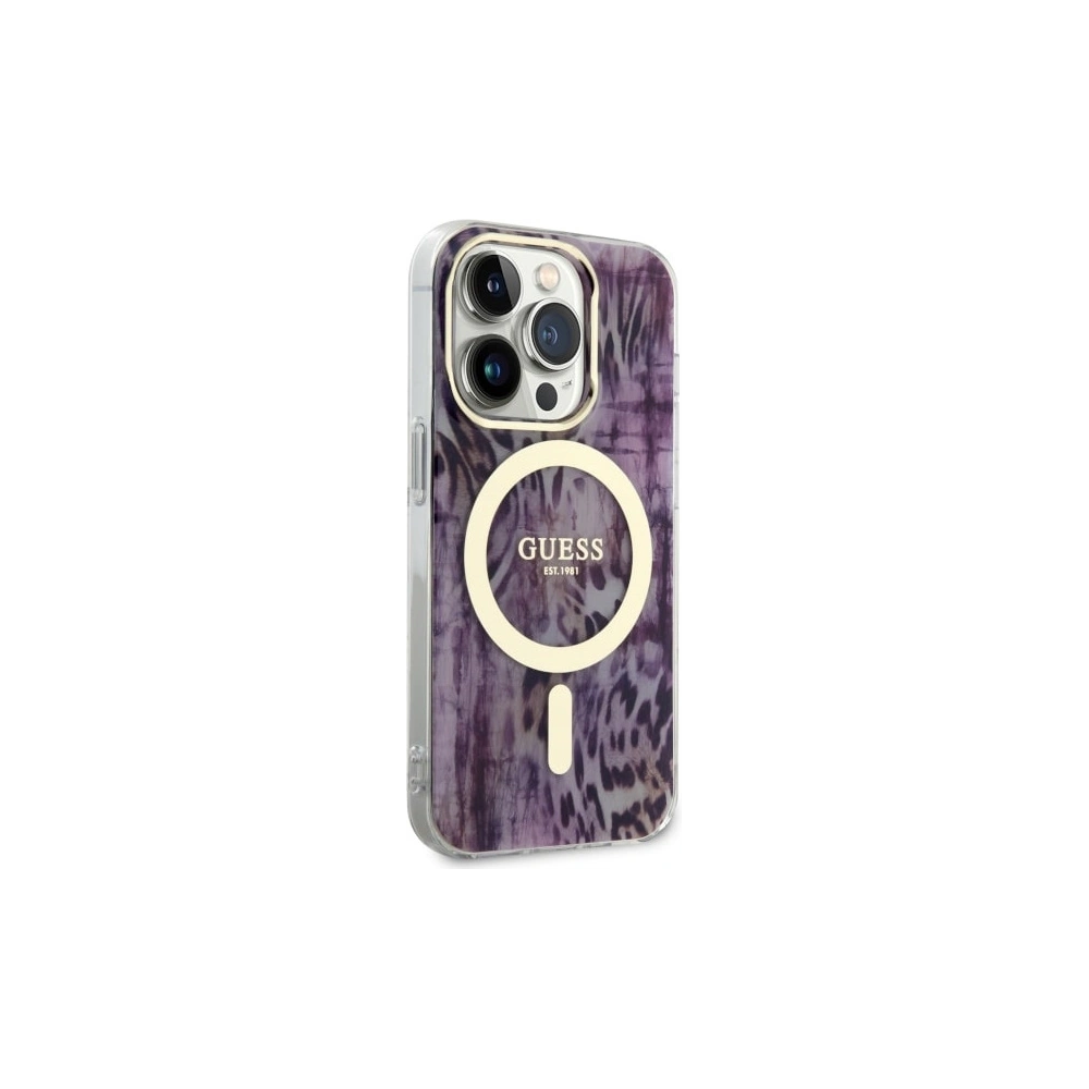 Hurtownia GSM - Etui Guess GUHMP14XHLEOPWP Apple iPhone 14 Pro Max růžový/pink hardcase Leopard MagSafe - GUE2538 - {ean13} - Hurt