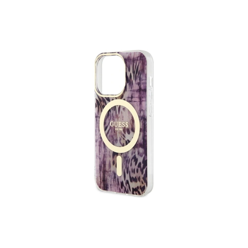 Hurtownia GSM - Etui Guess GUHMP14XHLEOPWP Apple iPhone 14 Pro Max rosa/pink Hardcase Leopard MagSafe - GUE2538 - {ean13} - Hurt