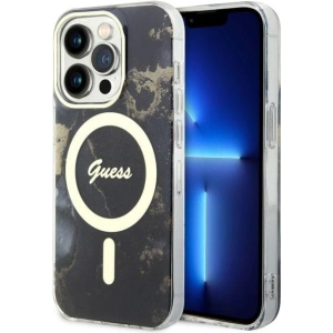 Hurtownia GSM - Etui Guess GUHMP14XHTMRSK Apple iPhone 14 Pro Max schwarz/black hardcase Golden Marble MagSafe - GUE2539 - {ean13} - Hurt