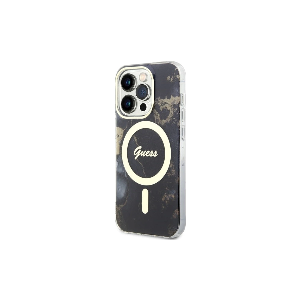 Hurtownia GSM - Etui Guess GUHMP14XHTMRSK Apple iPhone 14 Pro Max schwarz/black hardcase Golden Marble MagSafe - GUE2539 - {ean13} - Hurt