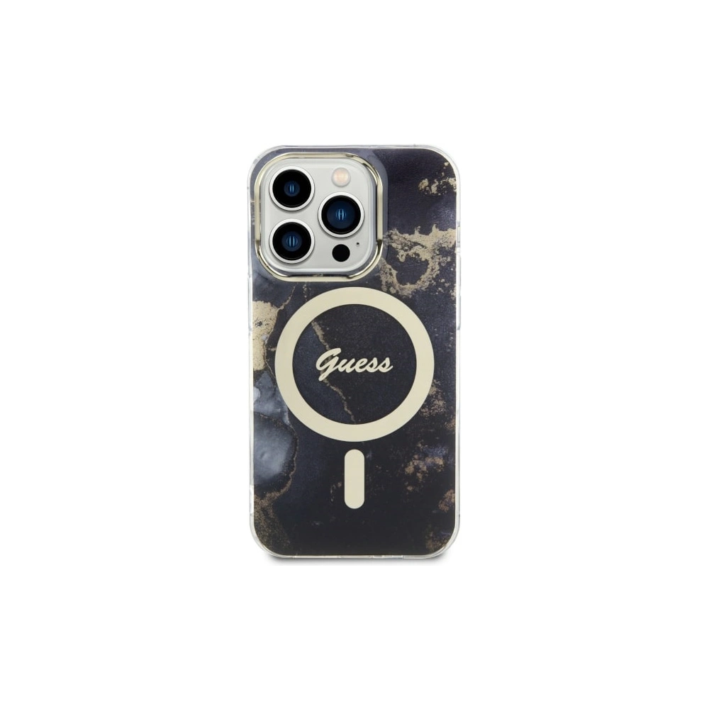 Hurtownia GSM - Etui Guess GUHMP14XHTMRSK Apple iPhone 14 Pro Max schwarz/black hardcase Golden Marble MagSafe - GUE2539 - {ean13} - Hurt