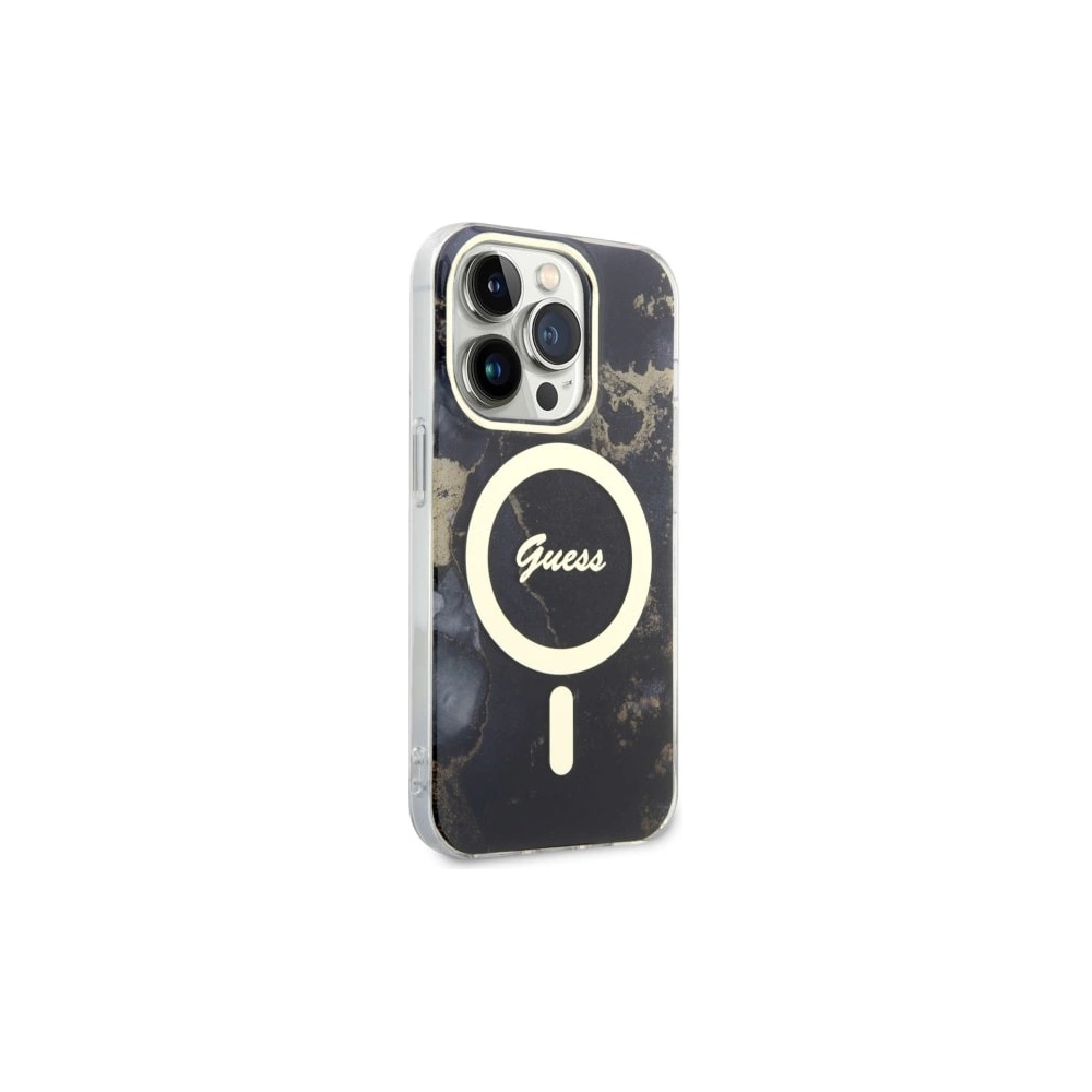 Hurtownia GSM - Etui Guess GUHMP14XHTMRSK Apple iPhone 14 Pro Max černý/black hardcase Golden Marble MagSafe - GUE2539 - {ean13} - Hurt