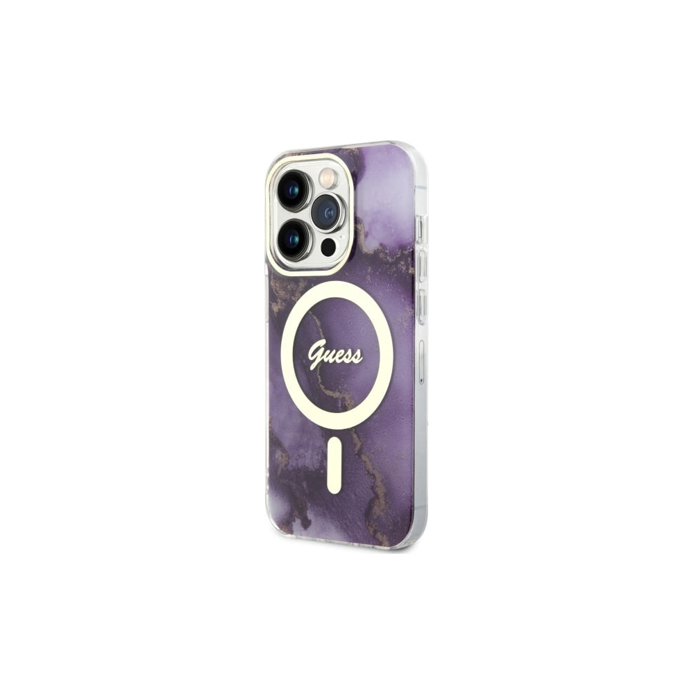 Hurtownia GSM - Etui Guess GUHMP14XHTMRSU Apple iPhone 14 Pro Max purpurrot/lila Hartschale Golden Marble MagSafe - GUE2540 - {ean13} - Hurt
