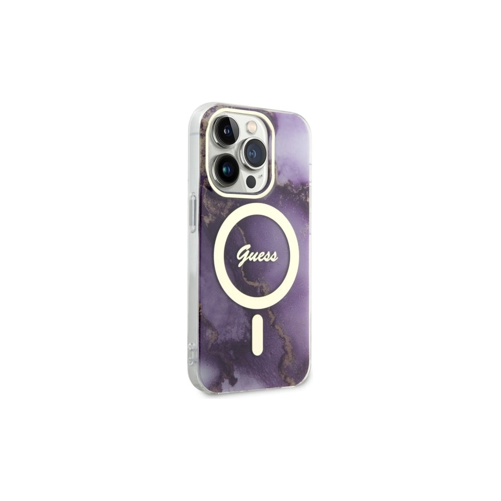 Hurtownia GSM - Etui Guess GUHMP14XHTMRSU Apple iPhone 14 Pro Max purpurrot/lila Hartschale Golden Marble MagSafe - GUE2540 - {ean13} - Hurt