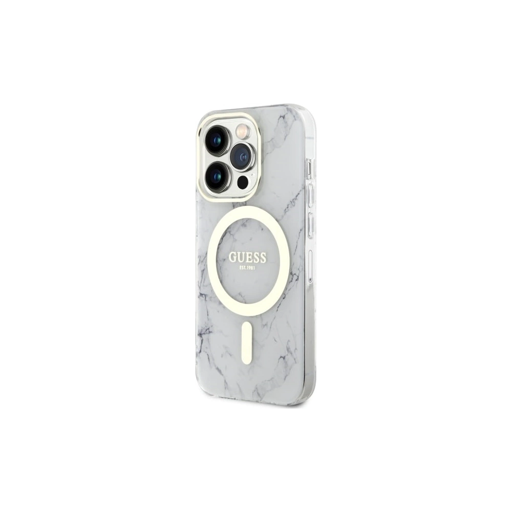 Hurtownia GSM - Etui Guess GUHMP14XPCUMAH Apple iPhone 14 Pro Max weiß/white hardcase Marble MagSafe - GUE2541 - {ean13} - Hurt