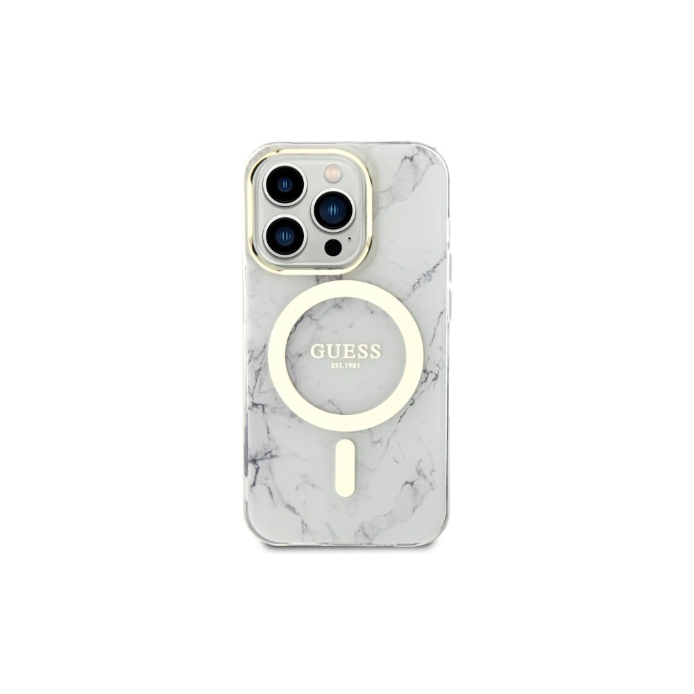 Hurtownia GSM - Etui Guess GUHMP14XPCUMAH Apple iPhone 14 Pro Max weiß/white hardcase Marble MagSafe - GUE2541 - {ean13} - Hurt