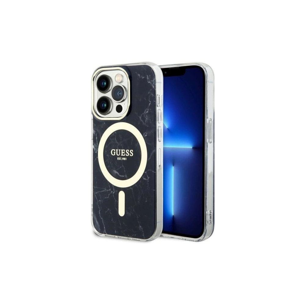 Hurtownia GSM - Etui Guess GUHMP14XPCUMAK Apple iPhone 14 Pro Max schwarz/black hardcase Marble MagSafe - GUE2542 - {ean13} - Hurt