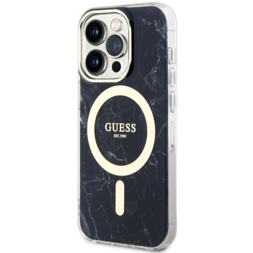 Etui Guess GUHMP14XPCUMAK Apple iPhone 14 Pro Max czarny/black hardcase Marble MagSafe