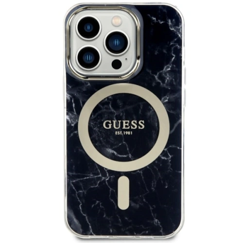 Etui Guess GUHMP14XPCUMAK Apple iPhone 14 Pro Max czarny/black hardcase Marble MagSafe