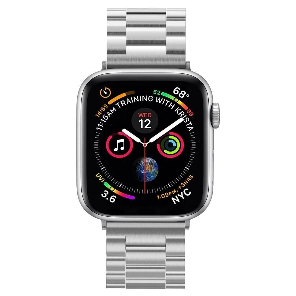 Wholesale Belt Spigen Modern Fit Band Apple Watch 4/5/6/7/SE/8/9/Ultra 44/45/49mm Silver - SPN781SLV - {ean13} - Hurt