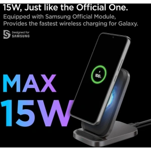 Hurtownia GSM - Vezeték nélküli töltő Spigen PF2102 ArcField Wireless Charger 15W Fekete - SPN2858 - {ean13} - Hurt
