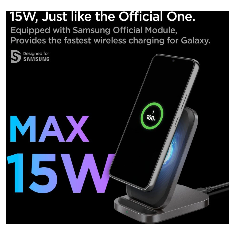 Hurtownia GSM - Vezeték nélküli töltő Spigen PF2102 ArcField Wireless Charger 15W Fekete - SPN2858 - {ean13} - Hurt