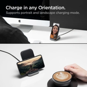 Hurtownia GSM - Vezeték nélküli töltő Spigen PF2102 ArcField Wireless Charger 15W Fekete - SPN2858 - {ean13} - Hurt