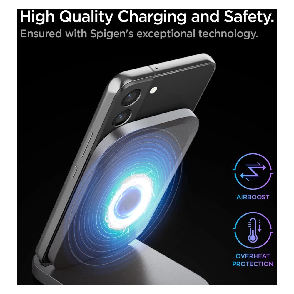 Hurtownia GSM - Vezeték nélküli töltő Spigen PF2102 ArcField Wireless Charger 15W Fekete - SPN2858 - {ean13} - Hurt