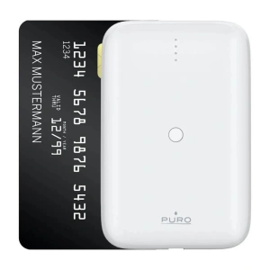 Hurtownia GSM - Powerbank PURO Compact Mini Power Bank 10000 mAh, USB-C & USB-A (biały) - PUR692 - {ean13} - Hurt