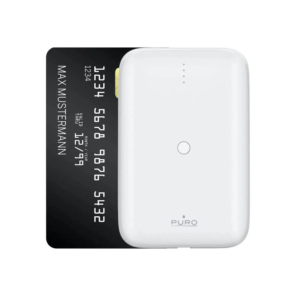 Wholesale PURO Compact Mini Powerbank 10000 mAh, USB-C & USB-A (white) - PUR692 - {ean13} - Hurt