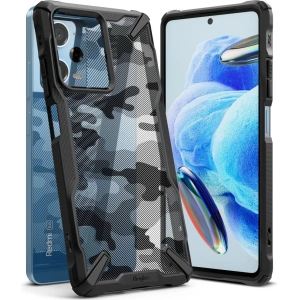 Hurtownia GSM - Etui Ringke Fusion-X Design Xiaomi Redmi Note 12 Pro 5G/POCO X5 Pro 5G Camouflage (Moro) Schwarz - RGK1806 - {ean13} - Hurt