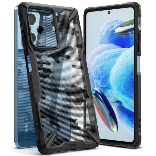 Etui Ringke Fusion-X Design Xiaomi Redmi Note 12 Pro 5G/POCO X5 Pro 5G Camo (Moro) Black