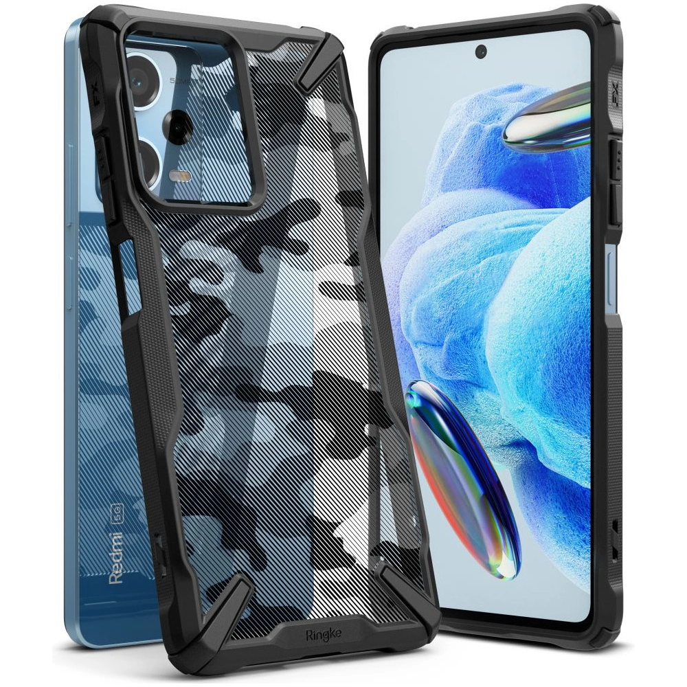 Hurtownia GSM - Etui Ringke Fusion-X Design Xiaomi Redmi Note 12 Pro 5G/POCO X5 Pro 5G Camouflage (Moro) Schwarz - RGK1806 - {ean13} - Hurt
