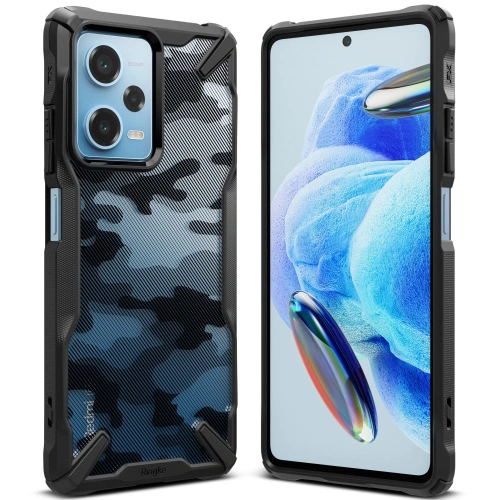 Etui Ringke Fusion-X Design Xiaomi Redmi Note 12 Pro 5G/POCO X5 Pro 5G Camo (Moro) Black