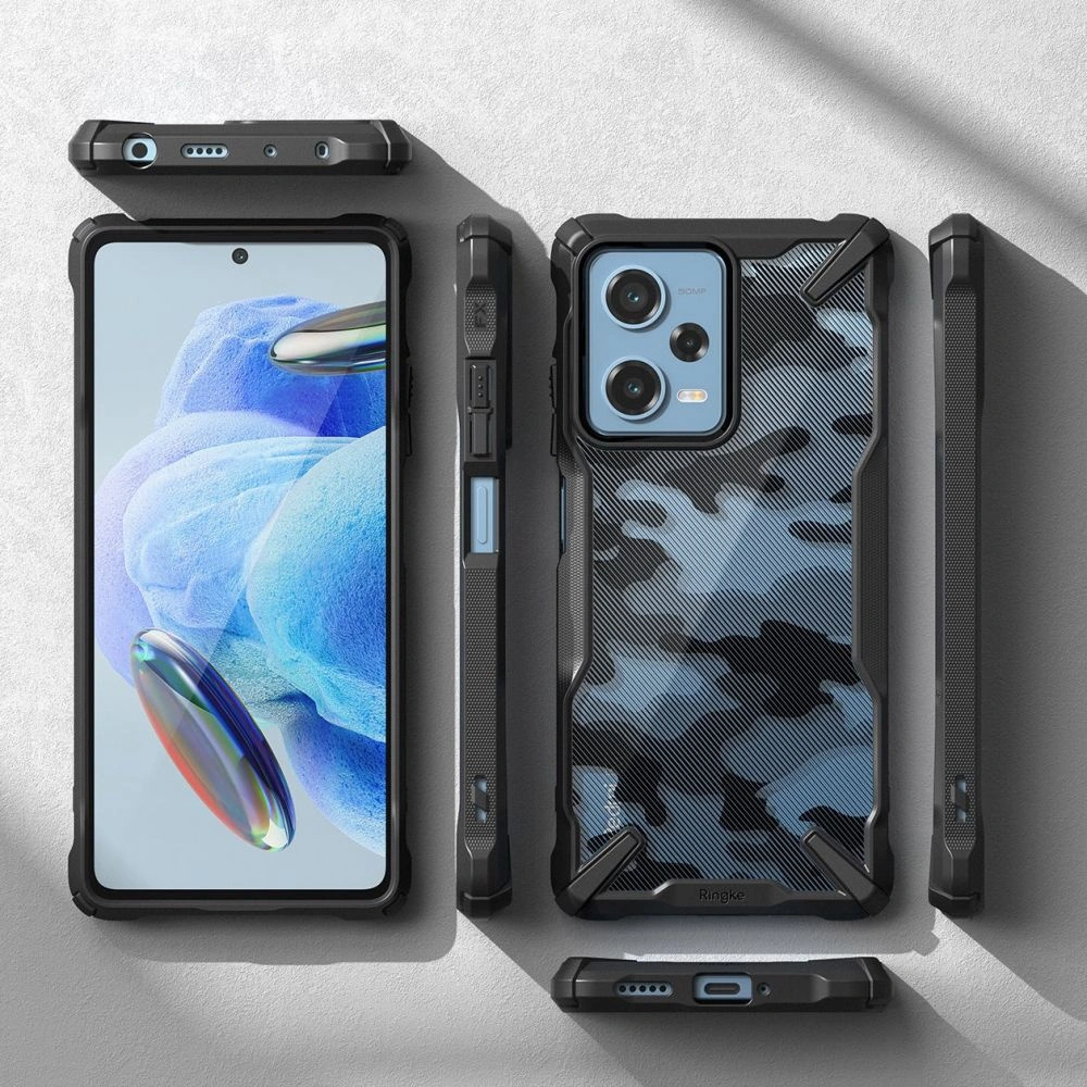Hurtownia GSM - Etui Ringke Fusion-X Design Xiaomi Redmi Note 12 Pro 5G/POCO X5 Pro 5G Camouflage (Moro) Schwarz - RGK1806 - {ean13} - Hurt