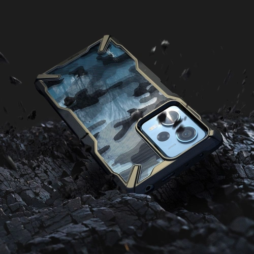 Etui Ringke Fusion-X Design Xiaomi Redmi Note 12 Pro 5G/POCO X5 Pro 5G Camo (Moro) Black