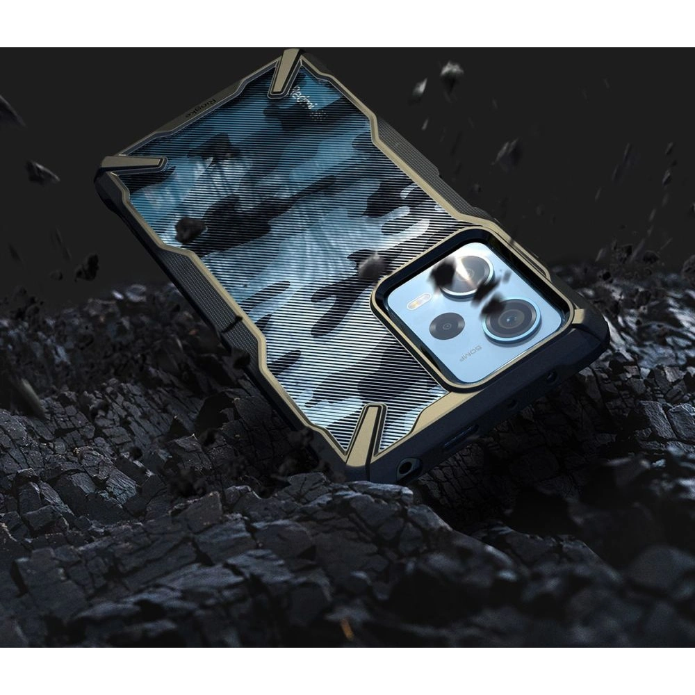Hurtownia GSM - Etui Ringke Fusion-X Design Xiaomi Redmi Note 12 Pro 5G/POCO X5 Pro 5G Camouflage (Moro) Schwarz - RGK1806 - {ean13} - Hurt