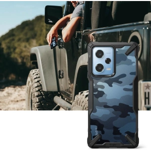 Hurtownia GSM - Etui Ringke Fusion-X Design Xiaomi Redmi Note 12 Pro 5G/POCO X5 Pro 5G Camouflage (Moro) Schwarz - RGK1806 - {ean13} - Hurt