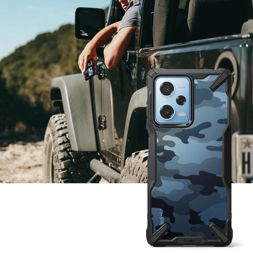 Etui Ringke Fusion-X Design Xiaomi Redmi Note 12 Pro 5G/POCO X5 Pro 5G Camo (Moro) Black