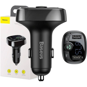 Hurtownia GSM - Transmiter FM Baseus T typu Bluetooth 2xUSB microSD (černý) - BSU4034 - {ean13} - Hurt