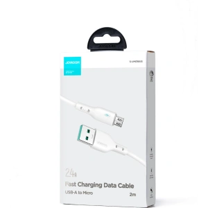 Wholesale Joyroom S-UM018A13 USB-A/microUSB Cable 2.4A 2m white - JYR725 - {ean13} - Hurt