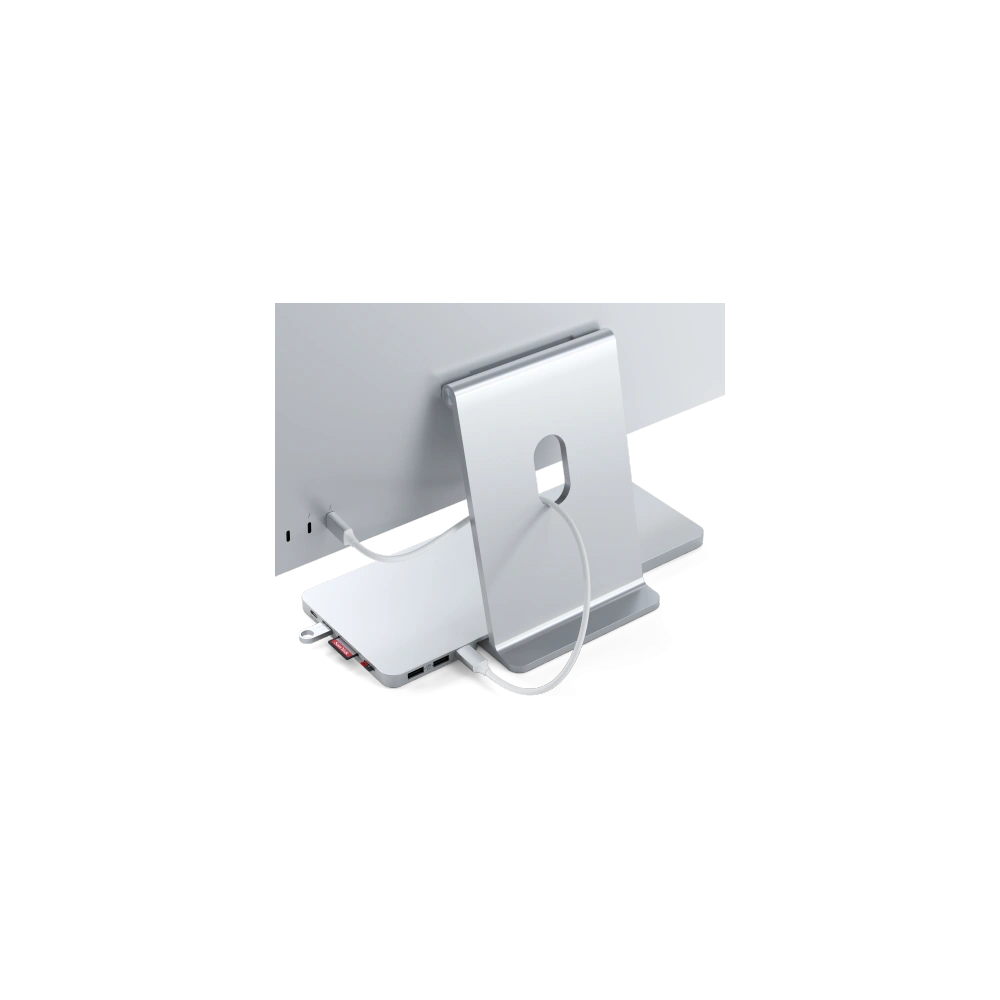 Hurtownia GSM - Dokkoló állomás Satechi Slim Dock Apple iMac 24 USB-C (USB-C 10Gb, USBA-A 10Gb, 2x USB-A, micro/SD kártyaolvasó (ezüst) - STH1 - {ean13} - Hurt