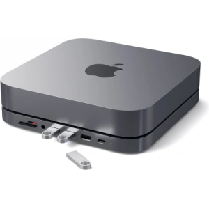 Hurtownia GSM - Podstawka Satechi Aluminium Hub az Apple Mac mini USB-C Hubhoz (USB-C, 3x USB-A, micro/SD kártyaolvasó, jack port) (space gray) - STH2 - {ean13} - Hurt